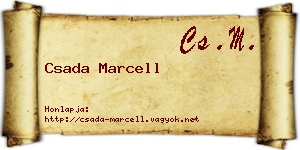 Csada Marcell névjegykártya